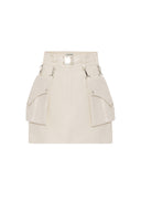 Buckle Belted Mini Skirt