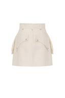 Buckle Belted Mini Skirt