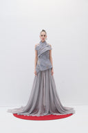 Asymmetrıc Dress Wıth Chıffon Long Skırt