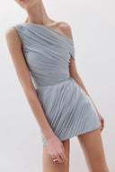 Draped One-Shoulder Dress