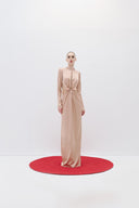 Silk Satin Dress With Bow Detail