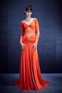 V-neck Draped Dress
