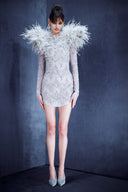 Mini Dress with Embroidery