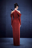 Draped Sleeve Dress