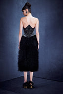 Corseted Fur Dress