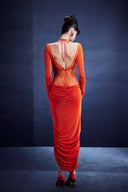 Draped Midi Dress