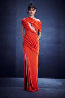 Draped One Shoulder Dress