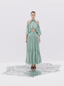 Pleated Skirt with Corset Detailed Belt