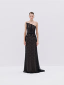 Lace Gown with Corset Detailing