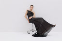 Lace Gown with Corset Detailing