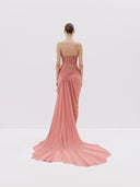 Blush Pink Lace Corset Gown