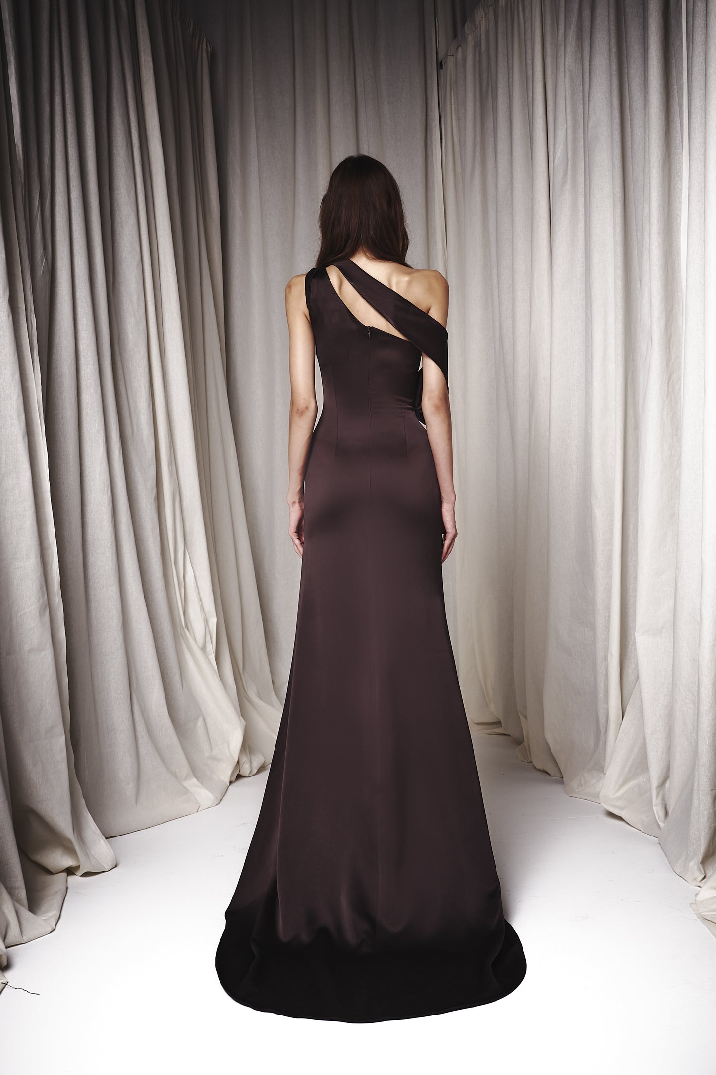Cut-Out Satin Dress