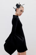 Velvet Balloon Sleeve Mini Dress