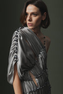 Natural Stone Draped Dress