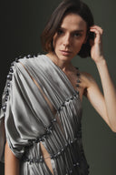 Natural Stone Draped Dress