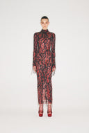 Embroidered Midi Dress