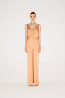 Orange Satin Dress