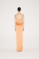 Orange Satin Dress