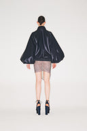 Vegan Leather Bomber Jacket