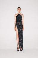 Strapless Embroidered Dress