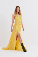 Ruffled V-Neck Dress