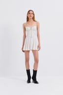 Lace-Up Mini Dress