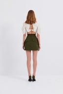 Buckle Belted Mini Skirt