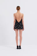 Embellished Organza Mini Dress