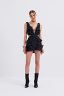 Cut-Out Embellished Organza Dress