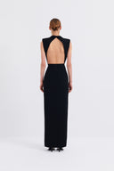 Lapel Neck Maxi Dress