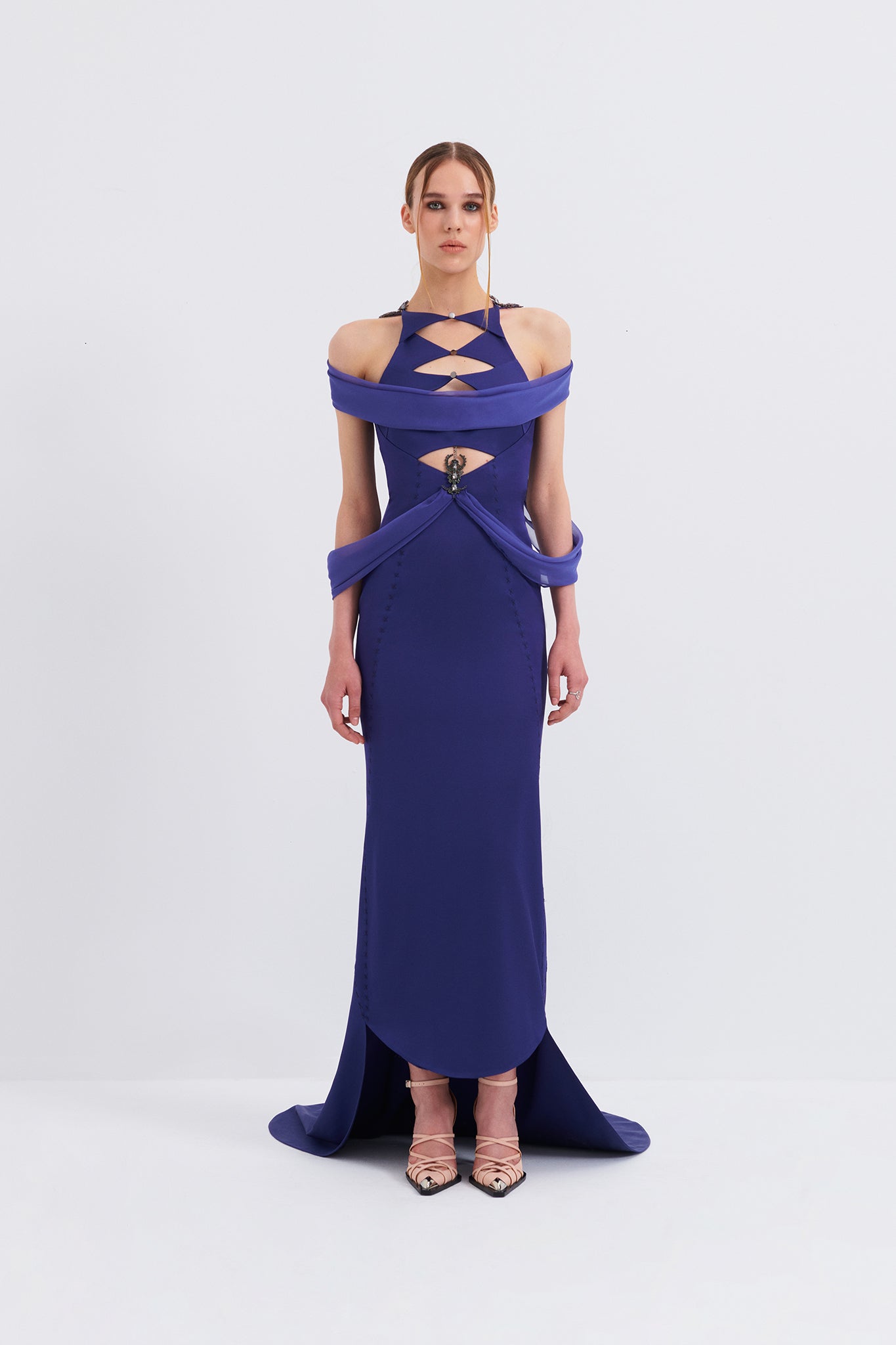Cut-out Tube Midi Dress