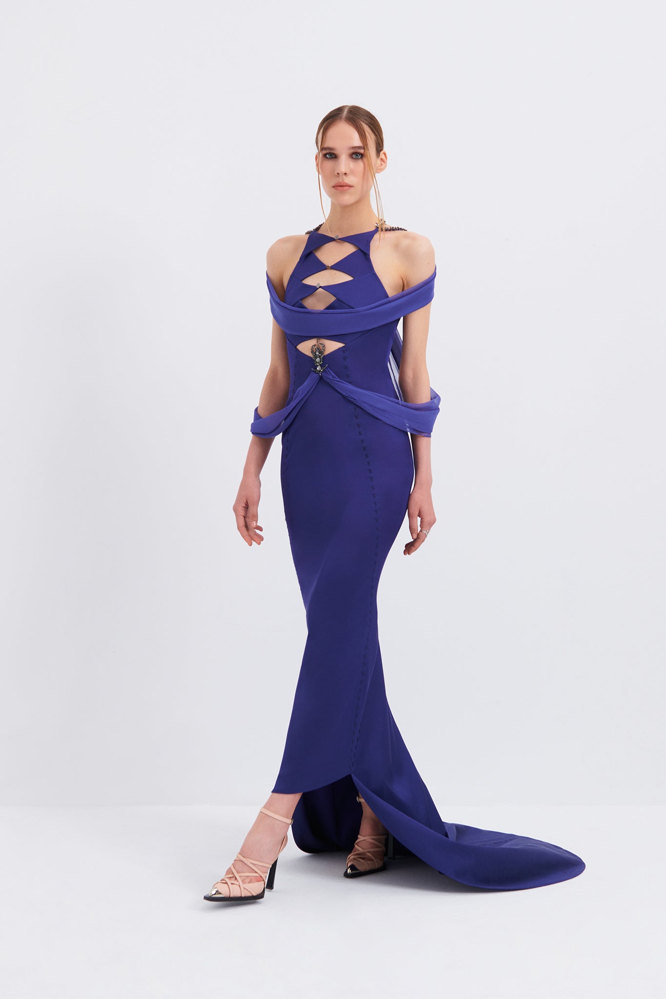 Cut-out Tube Midi Dress