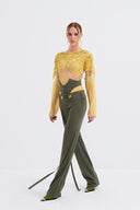 Cut-Out Corset Pants