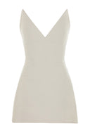 Strapless V-Neck Mini Dress