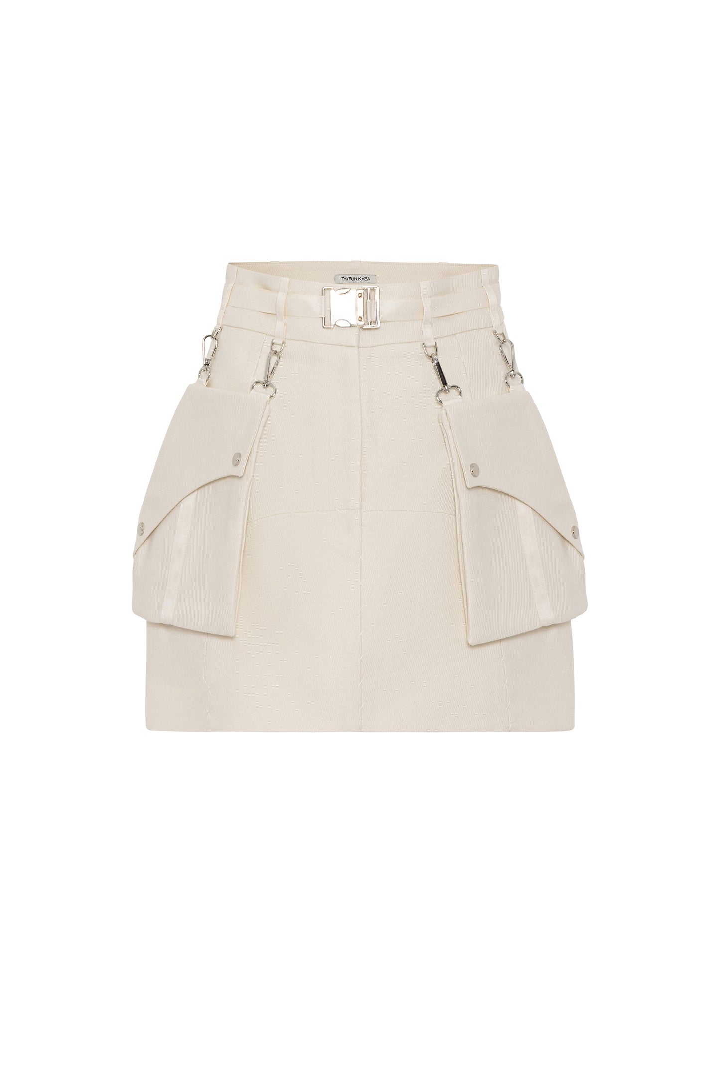 Buckle Belted Mini Skirt