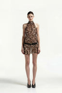 Embroidered Sequin Mini Dress