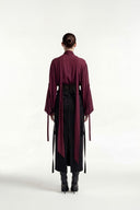 Draped Scarf-Neck Blouse