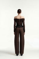 Boat-Neck Lace Top