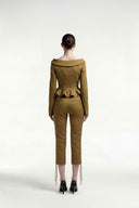 Low-Rise Eyelet Capri Pants