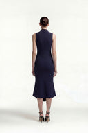 Fitted Front-Zip Dress