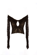Boat-Neck Lace Top