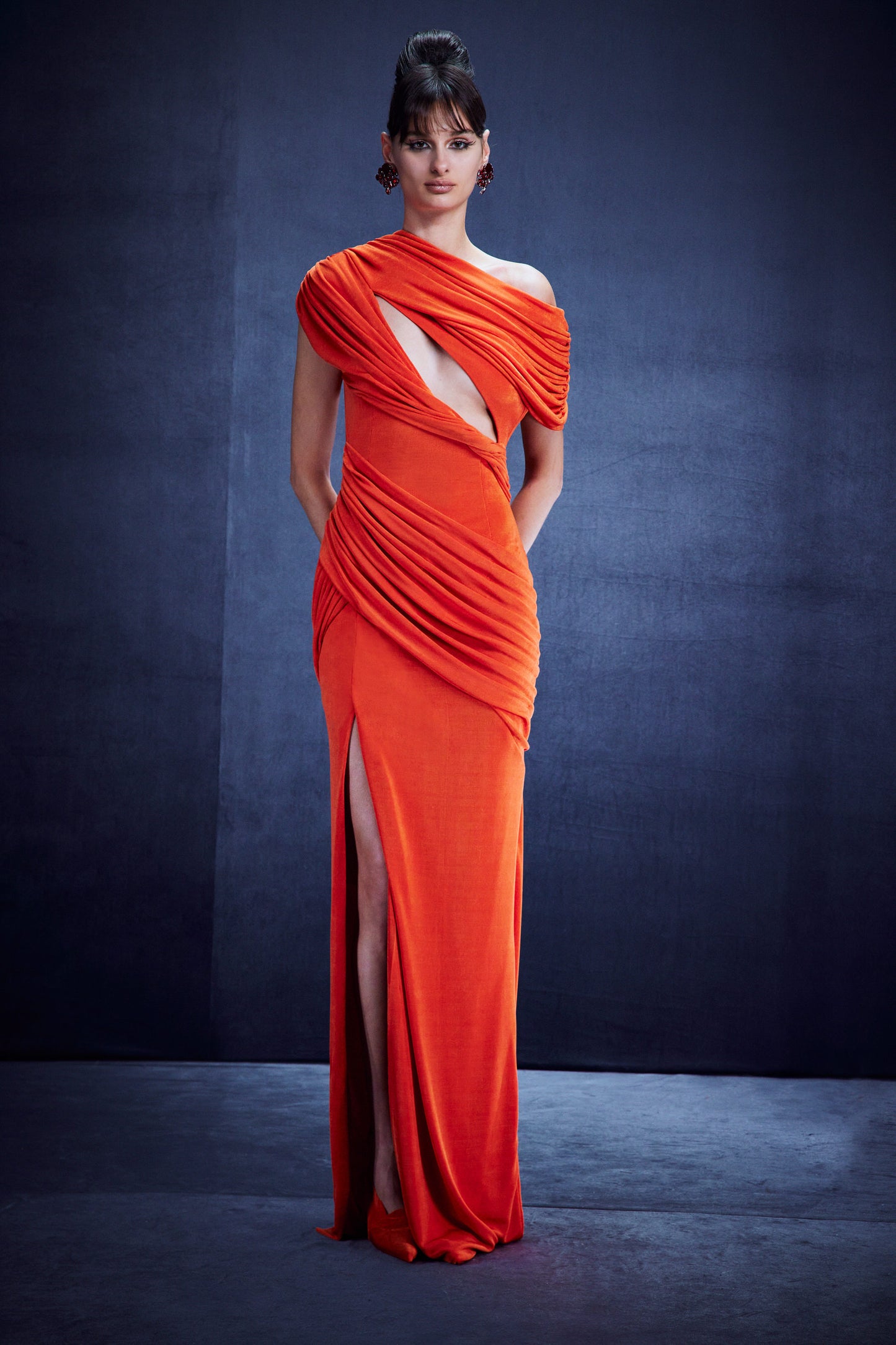 Draped One Shoulder Dress
