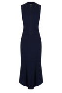 Fitted Front-Zip Dress