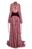 Lace Corset Chiffon Dress