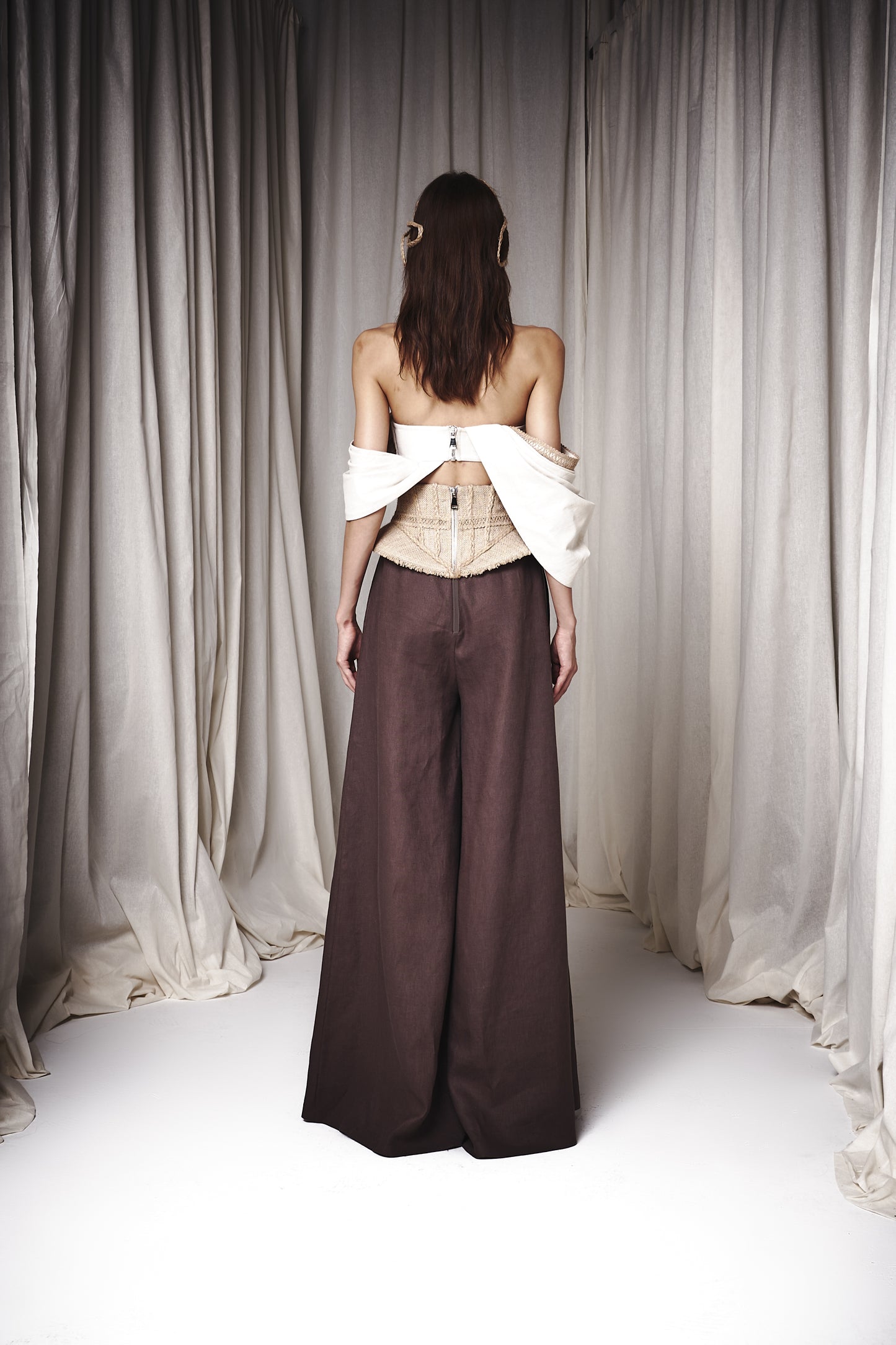 LINEN CORSET PANTS