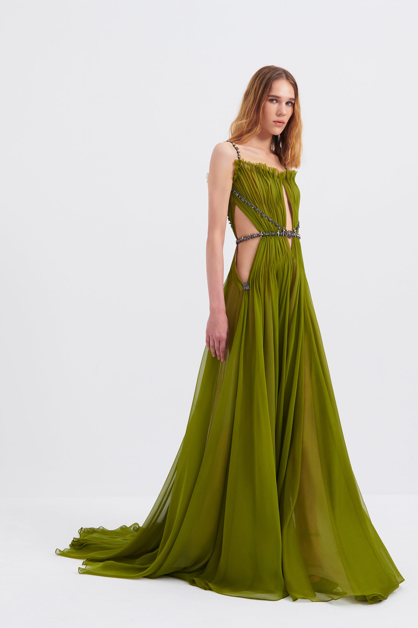 Corseted Draped Gown