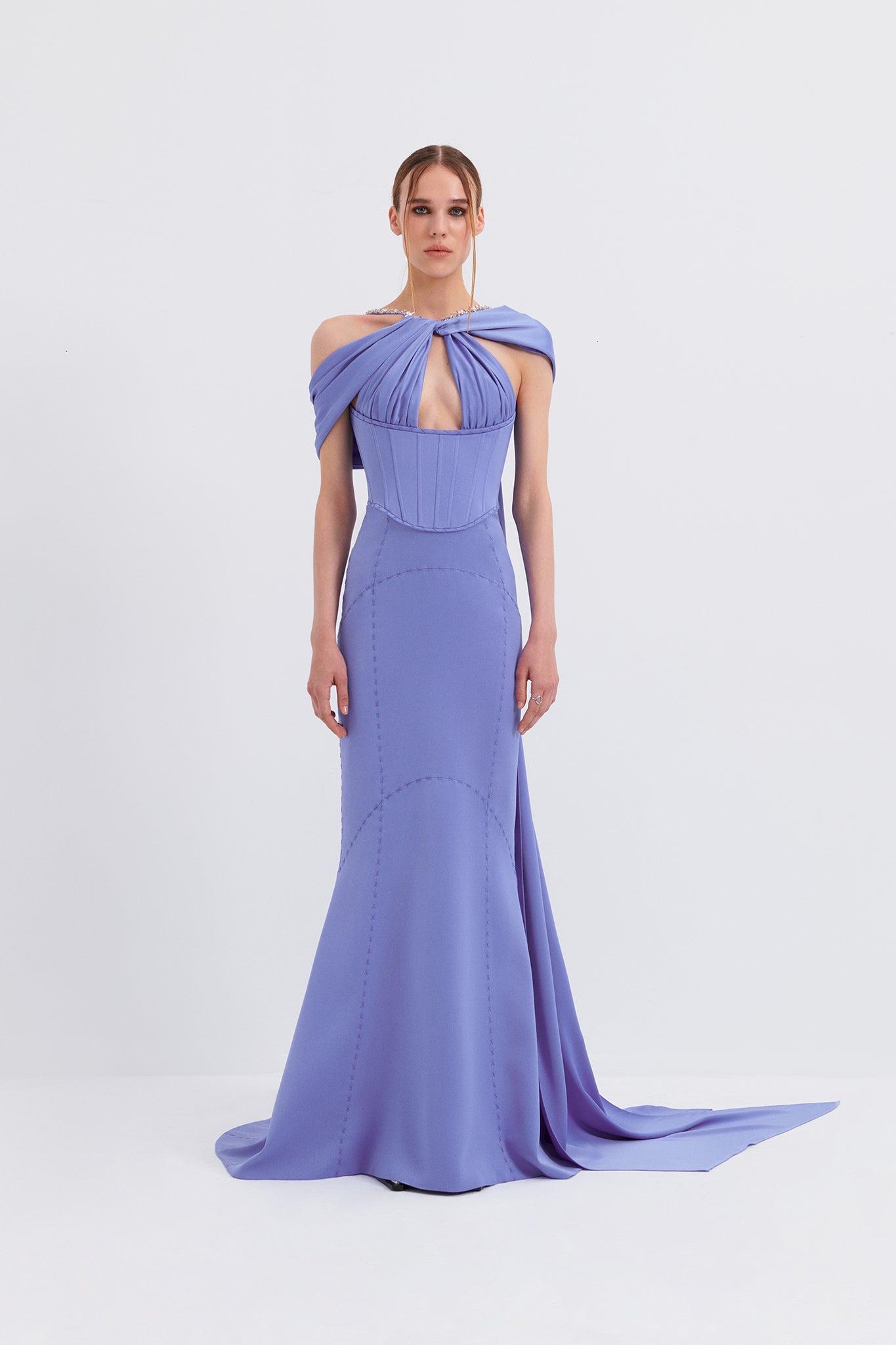 Corseted Halter Neck Gown