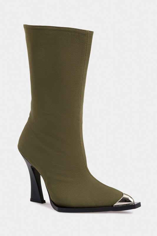 Navy Green Boots